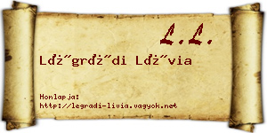 Légrádi Lívia névjegykártya